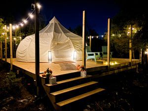 Bell Tent on Lake Huron