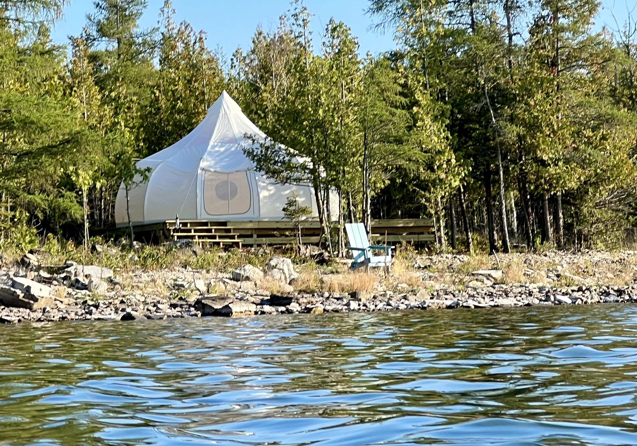 Luxury Bell Tent on Drummond Island Michigan